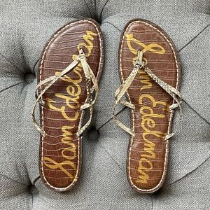 SAM EDELMAN snakeskin flip flop